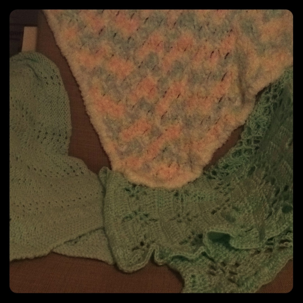Bundle of 3 homemade blankets